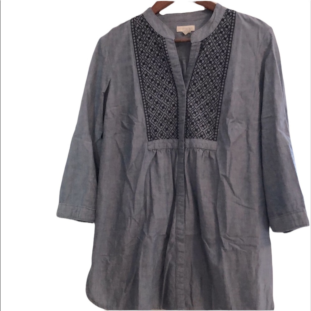 Charter Club 100% Cotton Embroidered Top S…